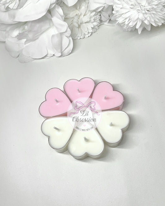 6 Heart Tea Light Candles